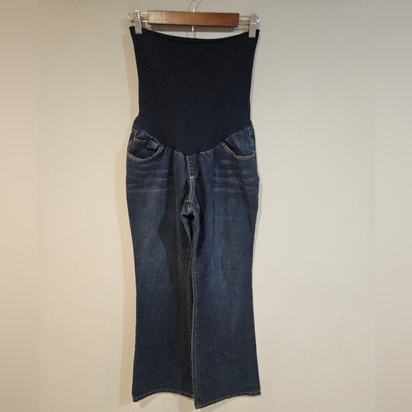 Indigo blue maternity jeans - Picture 1 of 9